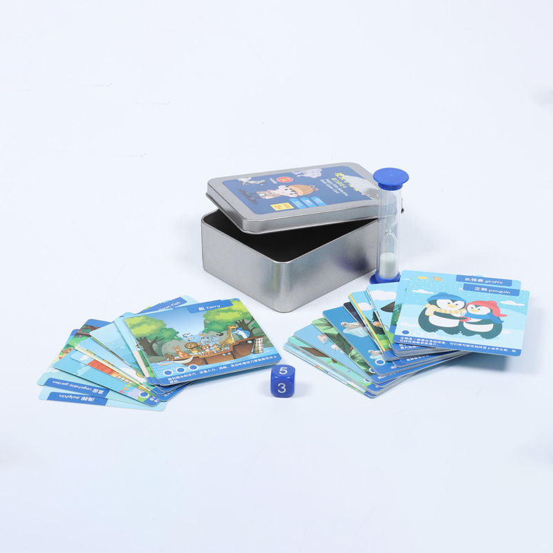 Renkli bulmaca arka planı ile 1000 PCS Özel Poker Boyutlu Oyun Kartı Set